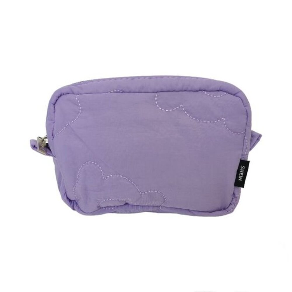 New Shein Soft Lilac Makeup Cosmetic Bag